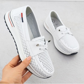 Evento Női bőrcipő nyitott fehér esemény 8443 2