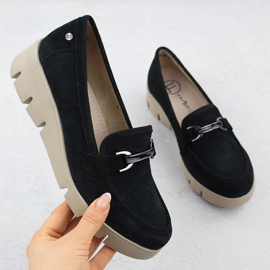 Női bőrcipő esküvőkhöz fekete filippo 7002 1