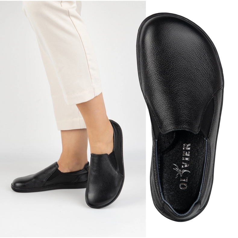 Olivier A nők minimalista női mezítláb csúszó 1308pol fekete 1