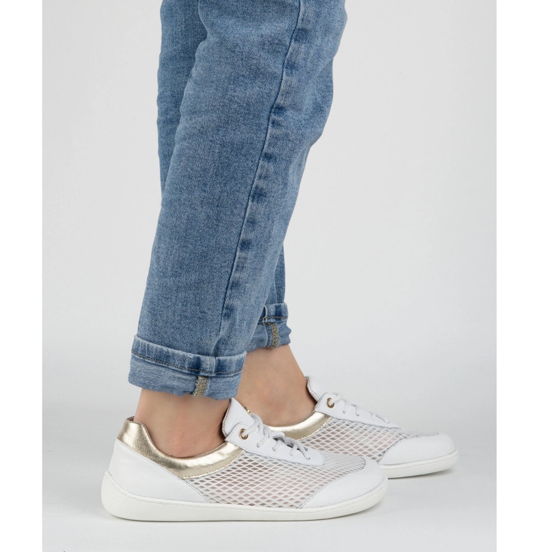 Olivier Mezítláb női minimalista cipők cipők 1769pol fehér hálóval 1