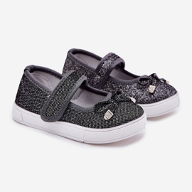 Gyerek balerinák fekete íj 1