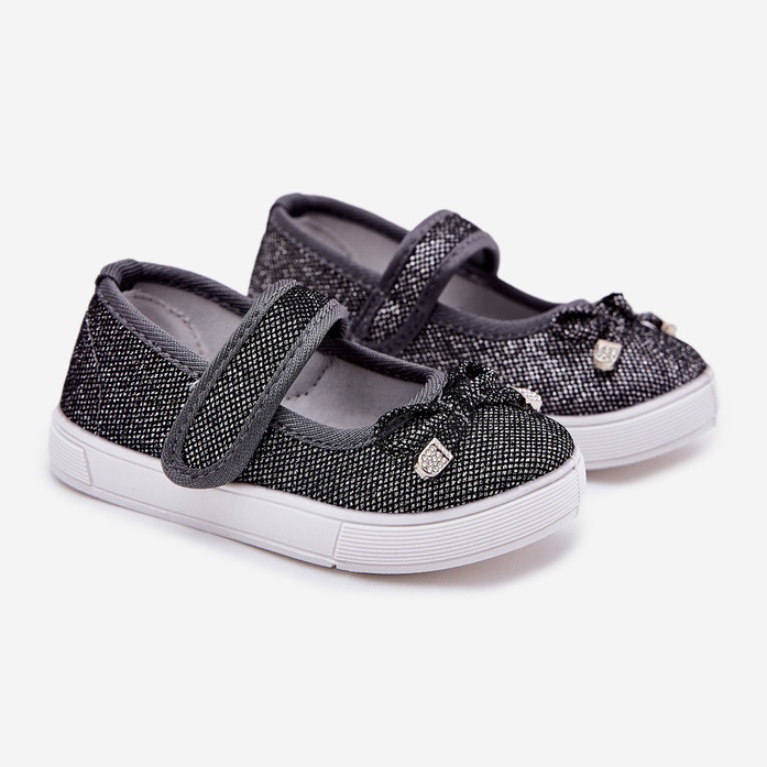 Gyerek balerinák fekete íj 1