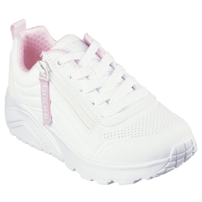 SKECHERS UNO LITE - Easy ZIP 310387L WHT cipő fehér 1