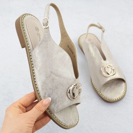 Potocki Női szandálok felépültek a 43329 -es arany díszjével aranysárga 1