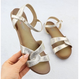 S.Barski Női szandál Złote S. Barski Kv51-022 aranysárga 1