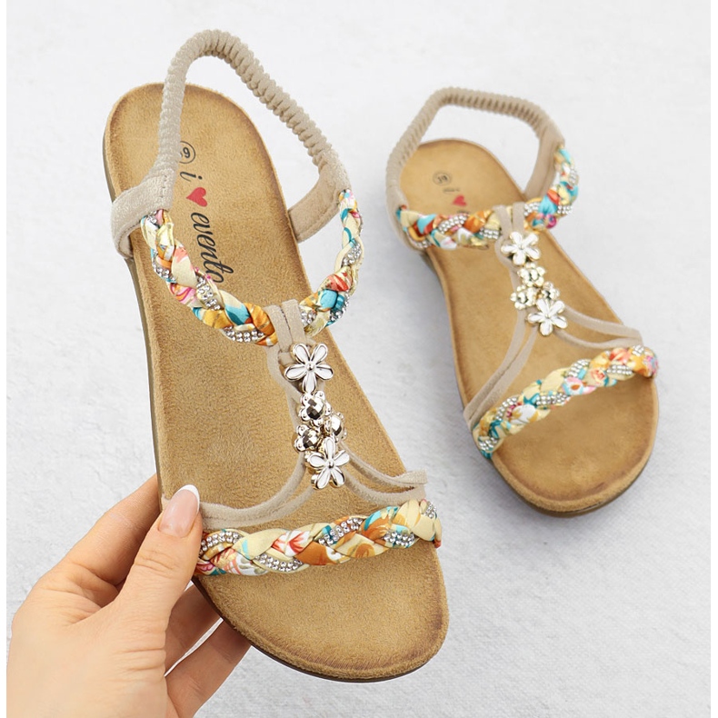 EVento A női szandálok becsúsztak a bézs eseményre 8309 1