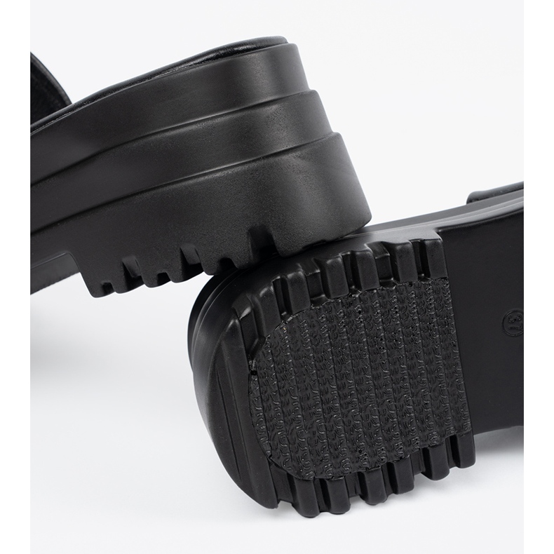 Seastar Fekete platform papucs 1