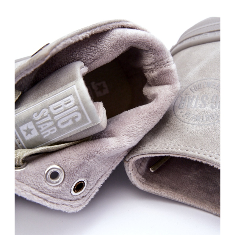 Big Star Női nagy csillag cipők magas szigetelt szürke ee274114 1