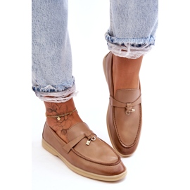 Női bézs bőr mokaszinok 4 Női bézs bőr mokaszinok 4