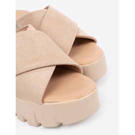 Seastar Női bézs velúr ékszandál 2