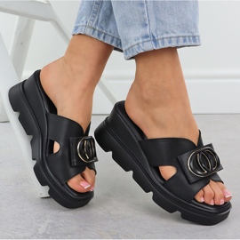 Vinceza Női papucs ékeken fekete Vinceeza 58464 1