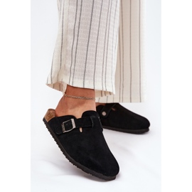 Big Star Női velúr flip -flopok nagy csillaggal RR274A384 fekete hibás bilincs 2