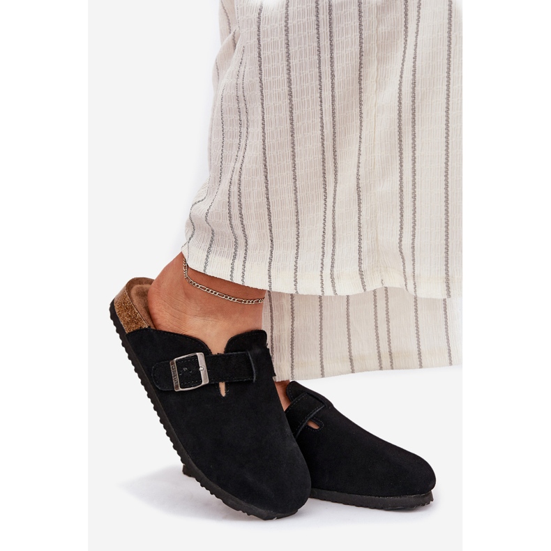 Big Star Női velúr flip -flopok nagy csillaggal RR274A384 fekete hibás bilincs 1