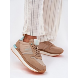 Big Star Női velúr cipők nagy csillag RR274A048 Hi-Poly Dark-Tone rendszer bézs 1