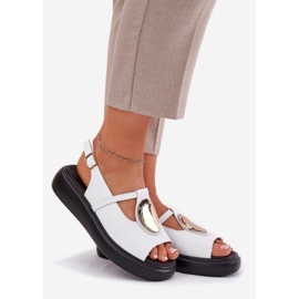 S.Barski Bőr elegáns női szandál S. Barski GR51-603 Fehér 1