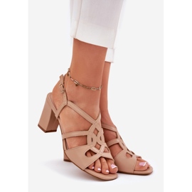 Női sarok Sergio Leone SK884 BEGE -vel bézs 1