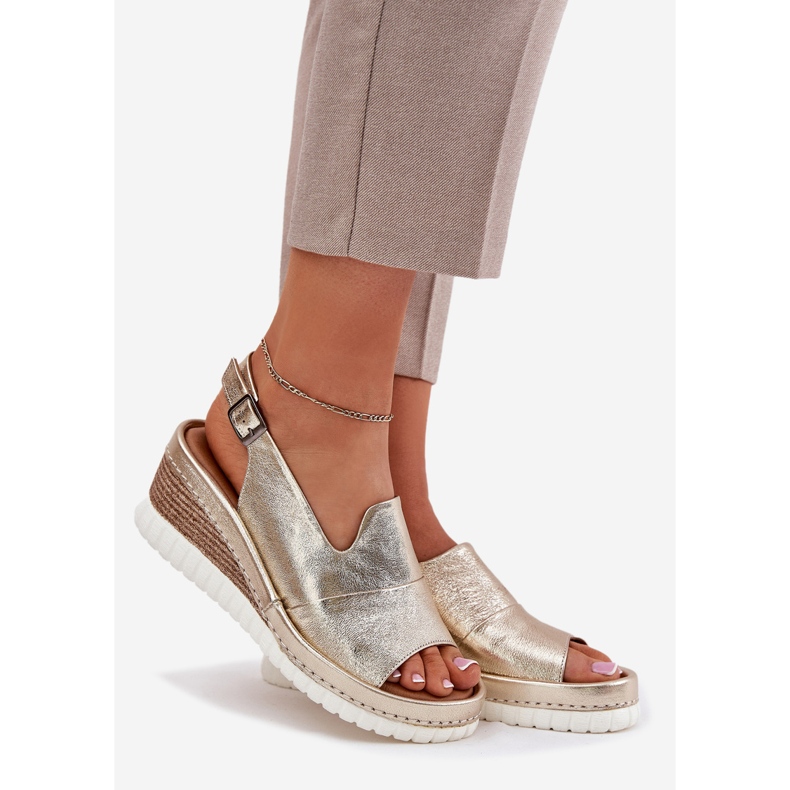 ARTIKER Női bőr szandál ék arter 56c0920 aranyhoz aranysárga 1 ARTIKER Női bőr szandál ék arter 56c0920 aranyhoz aranysárga 1