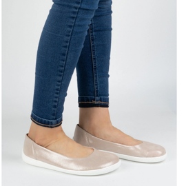 Olivier Mezítláb női minimalista bőr cipő csúszás -171pol rózsaszín szatén 1