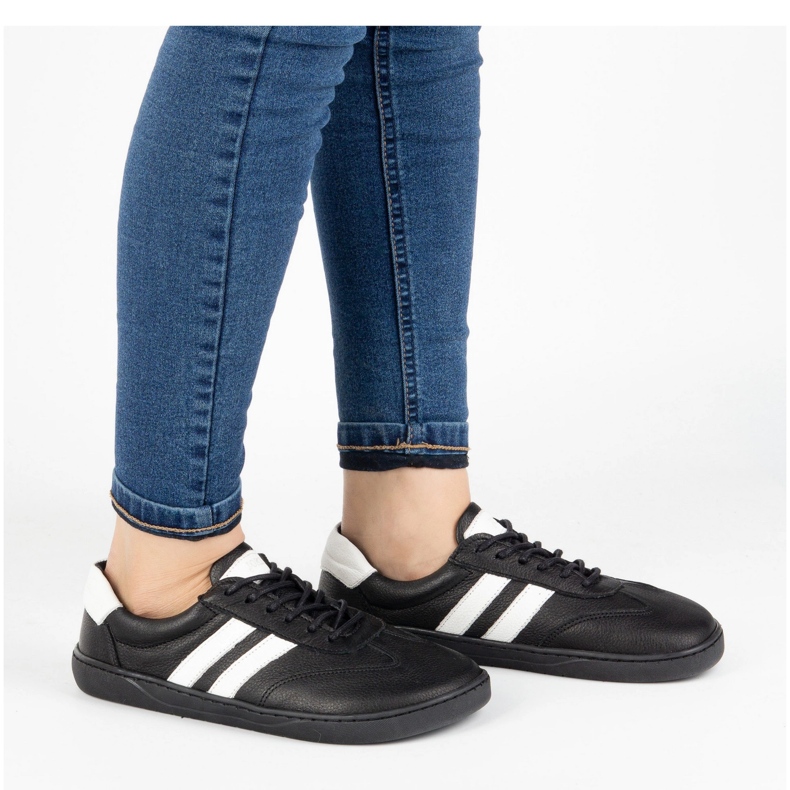 Joker Mezítláb női minimalista cipő természetes bőrből 908J fekete 1