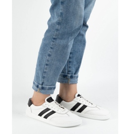 Női bőr cipő Joker Blackorwhite White - Minimalista cipők Olivier fehér 2