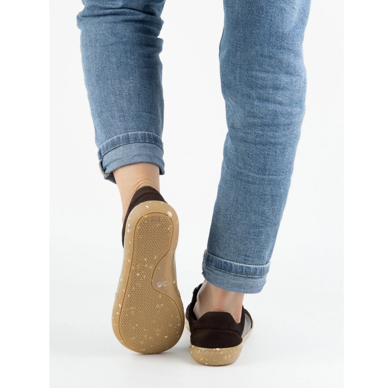 Női cipő mezítláb bőrbarna 0772W Wasak - Minimalista természetes lábbeli 2