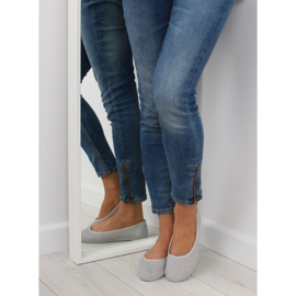 Szürke hálós balerinák JX56 Szürke 1