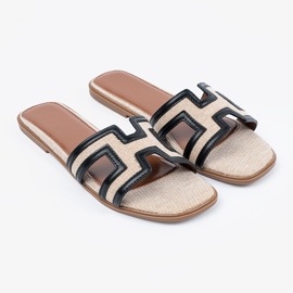 Seastar Papucs dekoratív kivágásokkal fekete 1 Seastar Papucs dekoratív kivágásokkal fekete 1