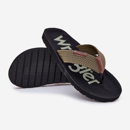 Férfi flip -flops wrangler zane flipflop férfiak alacsony 20251044.20251044.57b zöld 2
