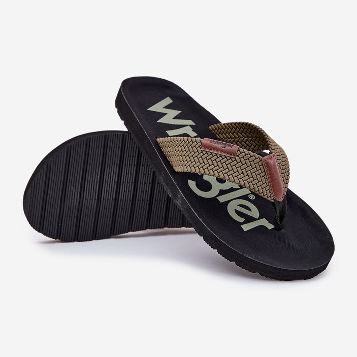 Férfi flip -flops wrangler zane flipflop férfiak alacsony 20251044.20251044.57b zöld 2