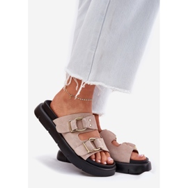 Big Star Női velúr papucs dekoratív nagy csillaggal RR274659 bilincsek világos rózsaszín 1