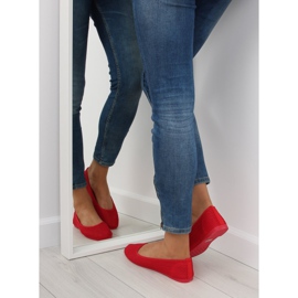 Piros hálós balerinák JX56 Red 2