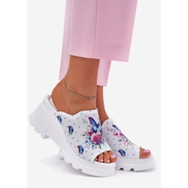 Női bőr papucs flops artiker 56c0428 fehér 1