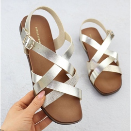 Női lapos szandál sergio leone sk088h római római aranysárga 1