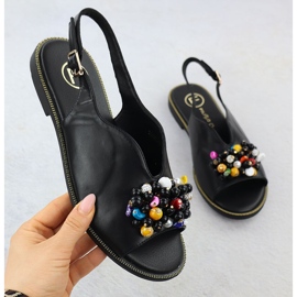 Női szandál fekete gyöngyökkel filippo ds6230 1