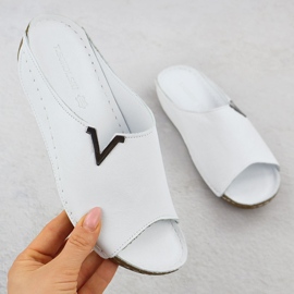 Női bőr flip flip flops t.sokolski l22-301 fehér 1