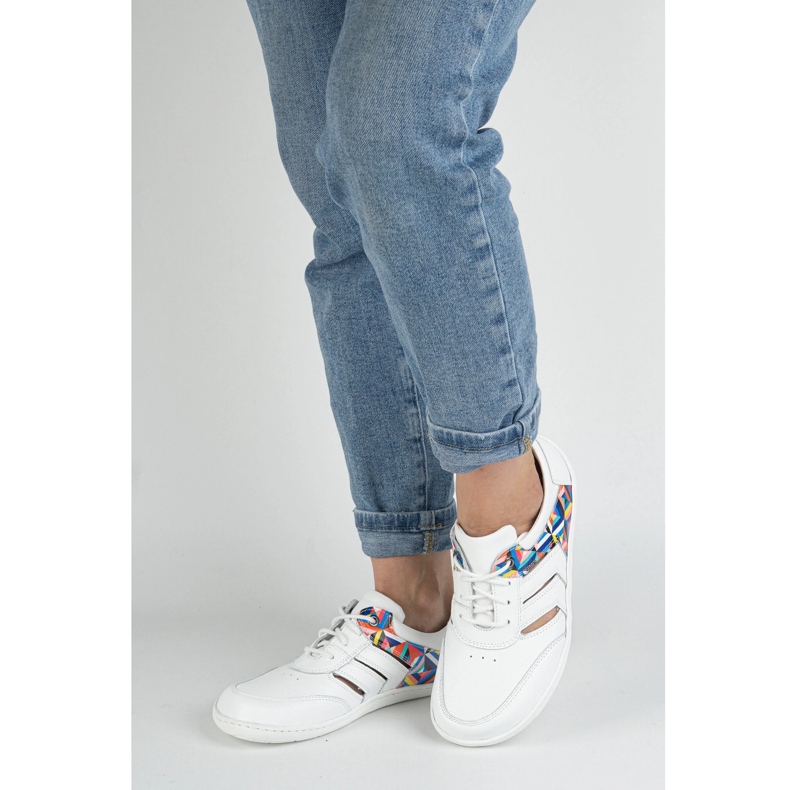 Mezítláb cipők női bőr minimalista Layla Olivier White fehér 2