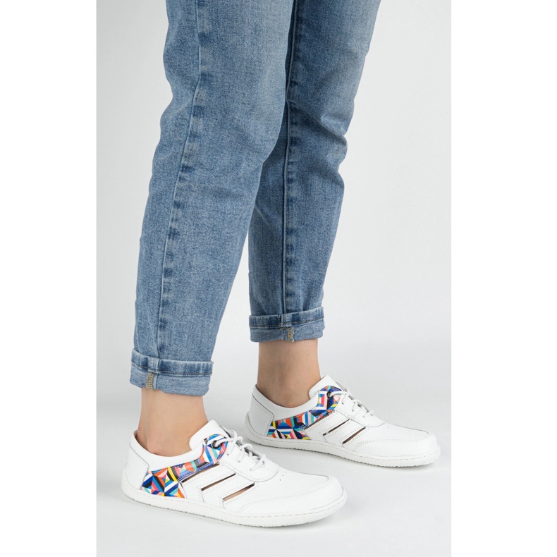 Mezítláb cipők női bőr minimalista Layla Olivier White fehér 1