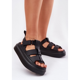 Inna Női Platform szandál fekete 2