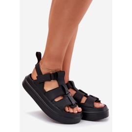 Inna Női Platform szandál fekete 1