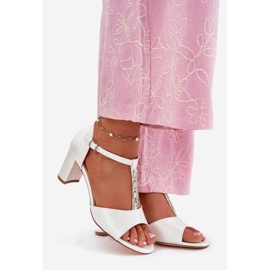 EVento Női szandál az oszlopon, dekoratív öko bőr mese ízlésével fehér 1