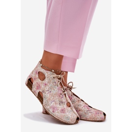 Mintás bőrcsizma Maciejka 03426-48 Bézs 1