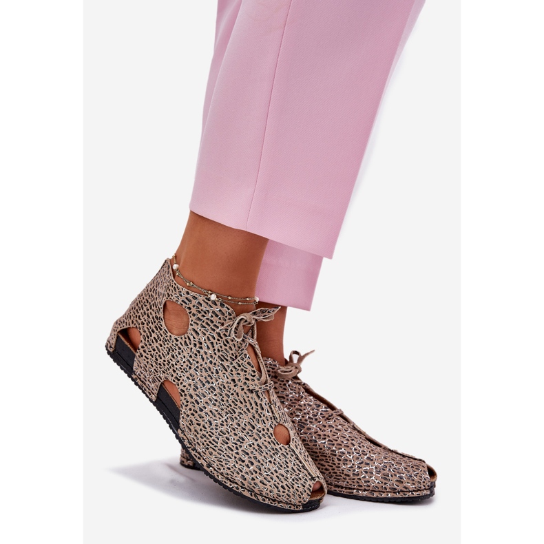 Mintás bőrcsizma Maciejka 03426-49 Leopard nyomtatás bézs 1