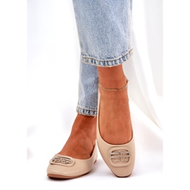 Seastar Női balerinák egy lapos talpon, díszítve 58p bézs 2