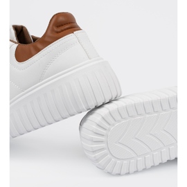 Shelvt Fehér női cipők barna betétek 1