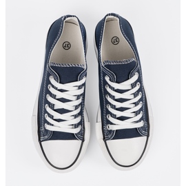 Shelvt Női sötétkék cipők a platformon 1