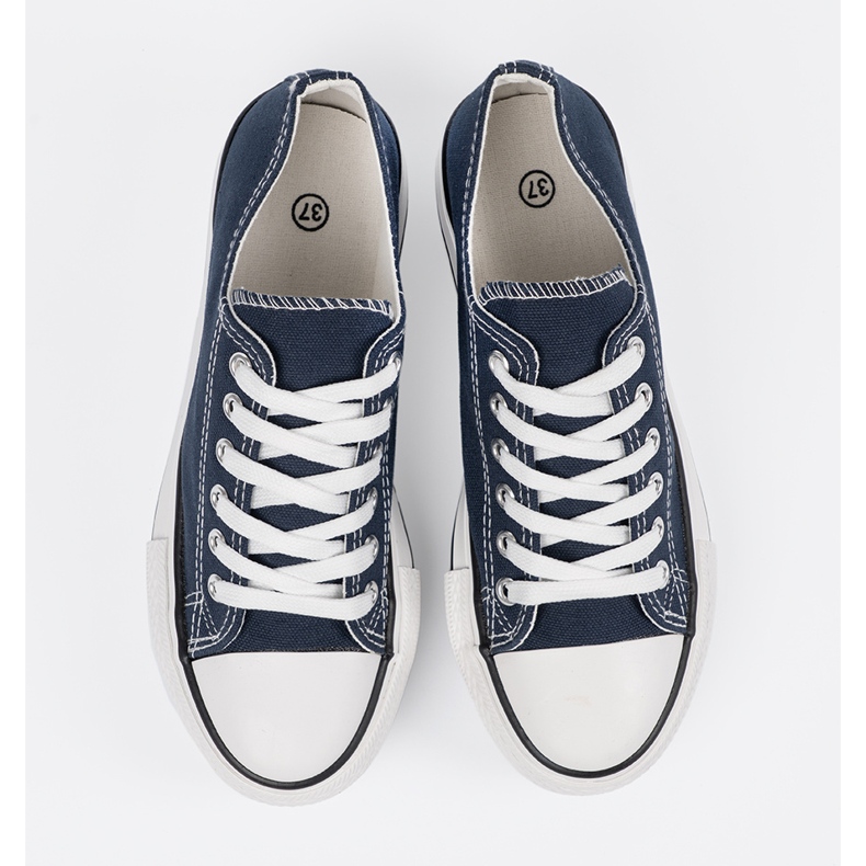 Shelvt Női sötétkék cipők a platformon 1