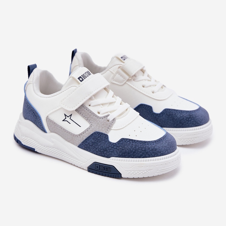 Könnyű baba cipők Big Star RR374053 Fehér és kék 1