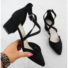 Női szandál a fekete Sergio Leone SK-830 poszton 1