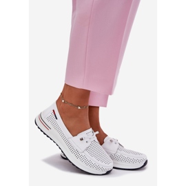EVento Női bőrcipő a platformon nyitott fehér 1