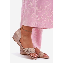 Maciejka bőr szandál 01971-71 PLN aranysárga 1